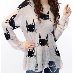 Wildfox black cat sweater